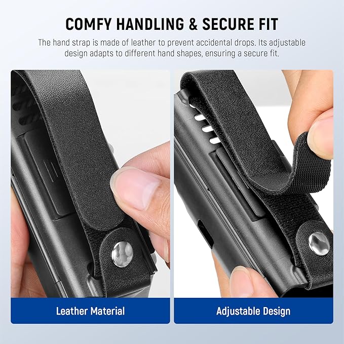 NEEWER Basics Protective Case with Hand Strap, Compatible with DJI Osmo Pocket 3, Pocket 3 Creator Combo Accessories, Extension Handle, Housing Extension Frame, Cold Shoe, Type C Port, SD Card Slot