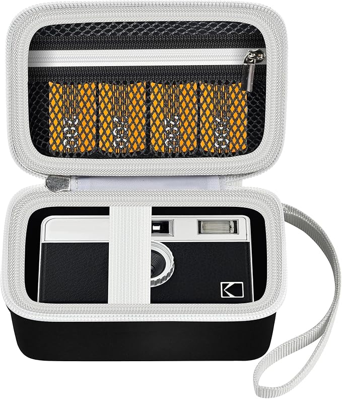 Grapsa Digital Camera Case Compatible with KODAK EKTAR H35 H35N Half Frame Film Camera, Storage Holder Organizer for Kodak Ultra F9 M35 M38 Paper Shoot kamera, 35mm Film Rolls (Box Only) - Black