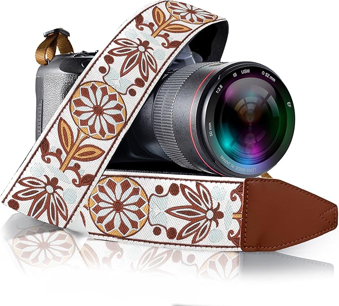 Art Tribute Camera Strap for All DSLR and Mirrorless Cameras. Add Your Name Or Initials Make It a Personalized Gift