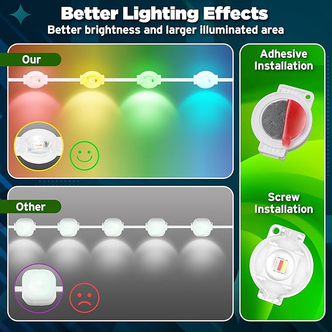 RGB Permanent Outdoor lights, 100FT Smart LED Eaves Lights with APP/Remote Control, IP67 Waterproof Outdoor Lights for House - Ideal for Christmas, Halloween, Party, Garden, Patio Home Decoration