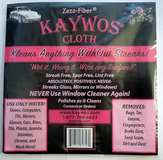Zezo Fiber Miracle Cleaning and Polishing Cloth By Kaywos (5 count (pack of 1))