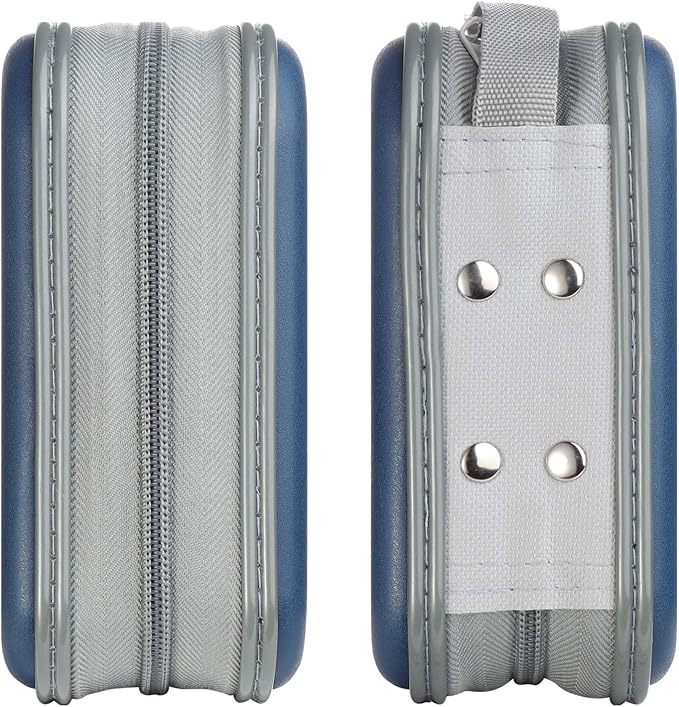 alavisxf xx CD Case, 48 Capacity Hard Plastic DVD Case Portable Zipper CD Case Holder Large Storage Disc Wallet Bag for Car Home Travel (Dark Blue, 48 Capacity)