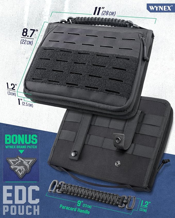 WYNEX Large Tactical Admin Pouch for EDC | Molle EDC Utility Organizer for Medical & Electronic Gear | Gifts for Men Women