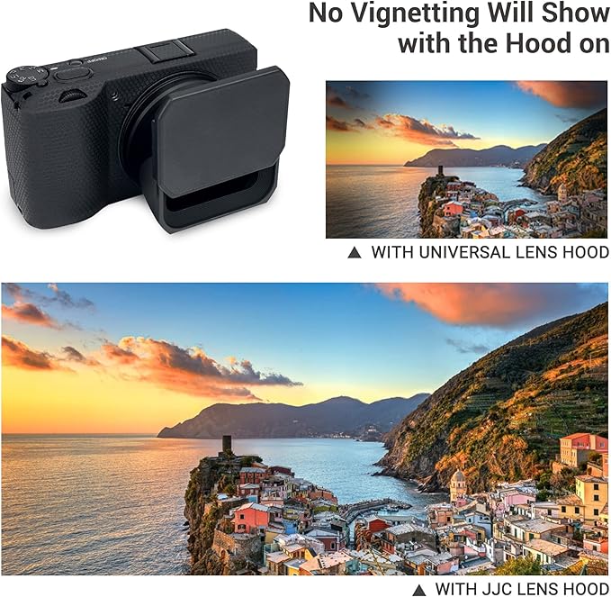 Metal Lens Hood for Ricoh GR IIIx GR IIIx HDF GR3x GR3x HDF Digital Camera, Bayonet Lens Shade with Hood Cap for Better Protection