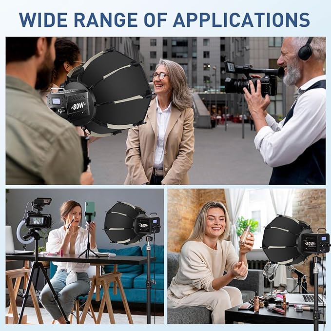 29cm Mini Octagonal Softbox with Removeable Diffuser Cloth Honeycomb Grid Compatible for Mini Bowens Mount LED Video Lights