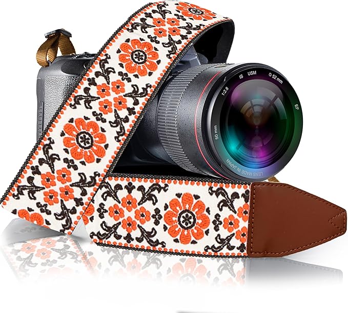 Art Tribute Camera Strap for All DSLR and Mirrorless Cameras. Add Your Name Or Initials Make It a Personalized Gift