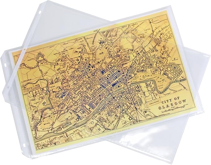 11x17 Sheet Protectors Side Loading with 3-Holes 25 Sleeves Durable Archival Safe Crystal Clear