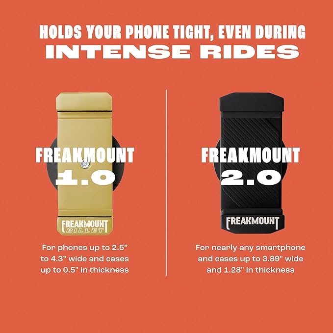 FREAKMOUNT Magnetic Motorcycle Phone Mount - Compatible with Harley Davidson - Premium Billet Aluminum Holder for Gas Tank, High-Speed Magnet Accessories - Fits Most Phones, Electric Yellow