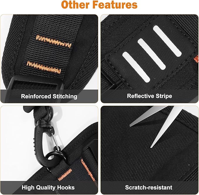 Cwatcun Adjustable Camera Strap for Photographers – Multi-Function Dual Shoulder Harness & Waist Belt for Camera DSLR/SLR Accessories Storage
