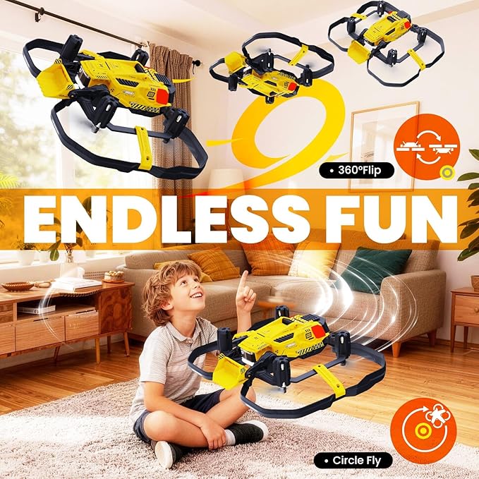 SKYBREAKER Toy Drones for Kids,Mini Small Indoor Micro Tiny Drones for Age 8-12 10-15 12-14 with LED Lights, 3 Speeds,Shipping Small Parts, RC Quadcopter Gifts for Boys and Beginners