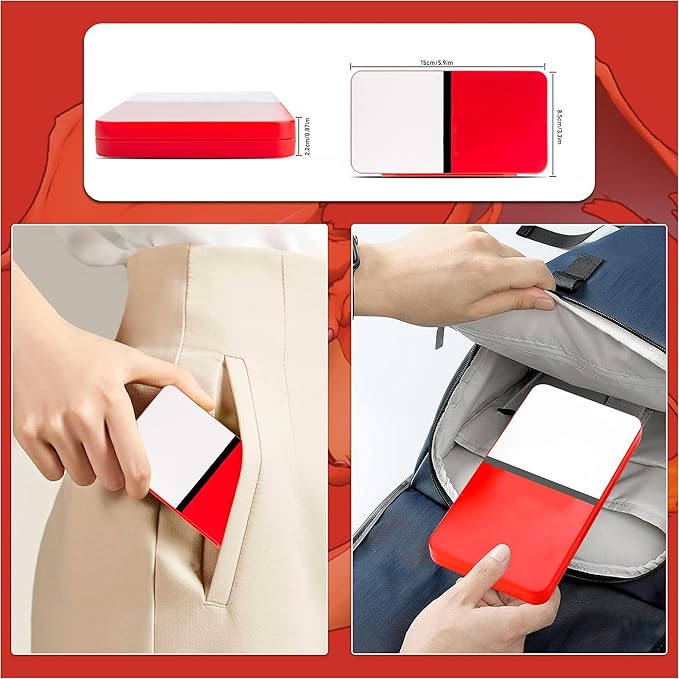 RHOTALL Game Card Case for Nintendo Switch/OLED/Lite/2 , Storage Card Box with 48 Game Cards Cartridge and 24 SD Cards Slots, Switch Games Holder with Magnetic Design