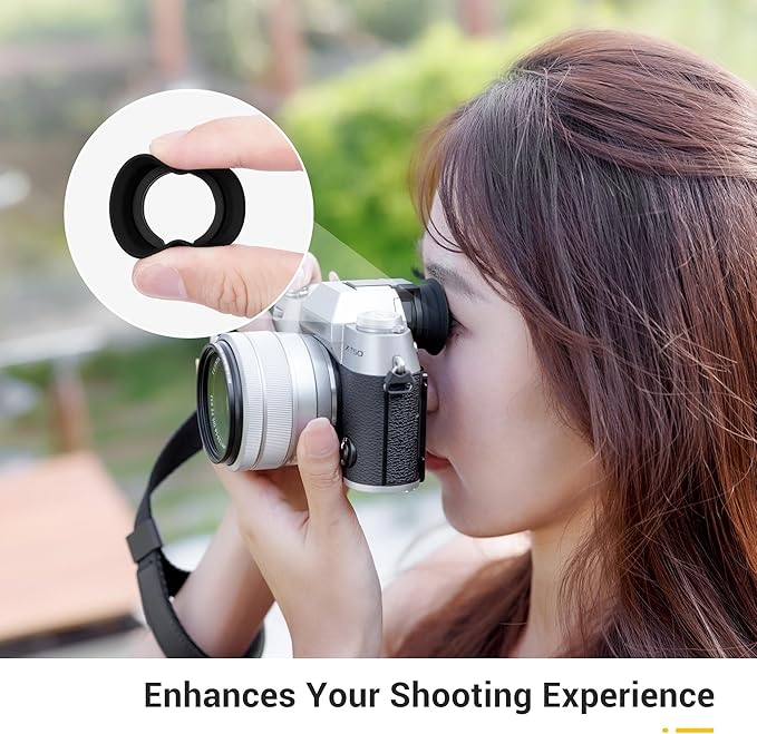 JJC Soft Rubber Eyecup Eyepiece for Fuji Fujifilm X-T50 XT50 Mirrorless Camera, X-T50 XT50 Eye Cup Viewfinder Cover, Not Affect The Use of LCD Screen, Comfortable Eyeglass Wearers