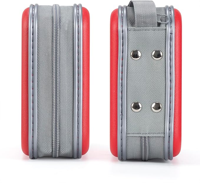 alavisxf xx CD Case, 48 Capacity Hard Plastic DVD Case Portable Zipper CD Holder Large Storage Disc Wallet Bag for Car Home Travel (Red, 48 Capacity)