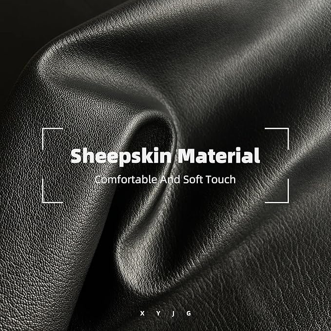 Lambskin Leather Shoulder Strap Pad for Designer Trendy Bags,Detachable Replacement Pressure Relief Cover for Women Tote Bag Handbag Purse Backpack【Black,Silvery Studs】