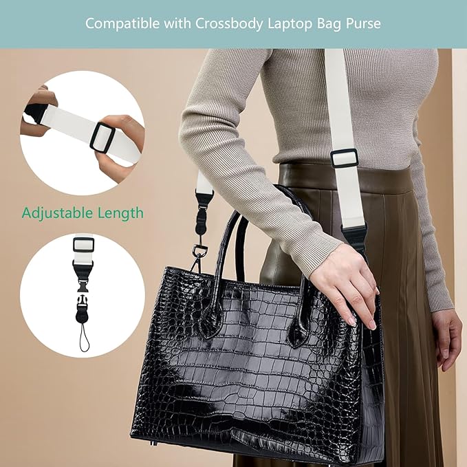 Adjustable Shoulder Strap:Comfortable iPad Strap Nylon Neck Lanyard for iPad/Samsung Tablet Case,Camera Binocular Crossbody Laptop Luggage Bag(White)