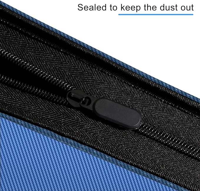 eTone Film Negative Storage Album, Black PU Leather, 50 35mm Acid-Free Sleeves, Triple Ring Binder Box, 13.18x7.08x1.96 Inch (Blue)