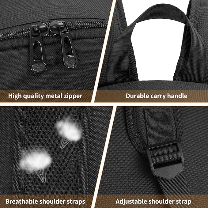 IPEB Camera Backpack for DSLR/SLR/Mirrorless Bag Professional Waterproof Camera Case 11"X5.9"X15" for Photographers Grey Black Orange