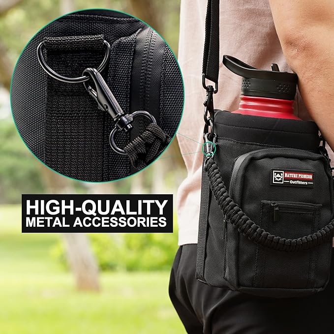NATURE PIONEOR Universal Shoulder Strap Replacement, Thick Non-slip Pad Adjustable Strap with Metal Hooks for Laptop Messenger Crossbody Bag