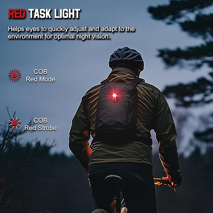EDC Flashlight Rechargeable, 700 Lumens Mini LED Flashlight with 8 Modes Dual Light Sources Magnetic Flashlights with Clip Waterproof Pocket Flat Flashlights for Night Working (1, Black)
