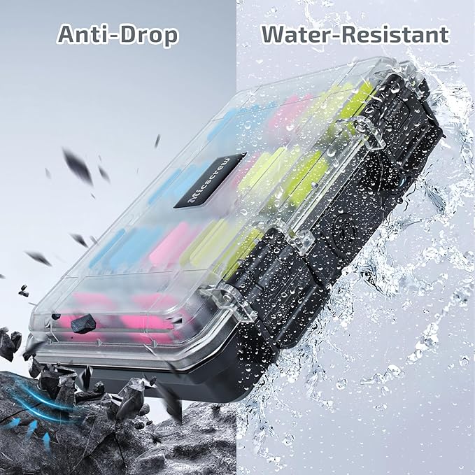 Micscrew 37 Slots Memory Card Case & 36 Transparent Card Cases & 60 Visual Sticky Notes, Water-Resistant Anti-Shock Anti-Dust SD Card Holder Storage,SD Card Case for Camera Memory Card（Clear Plastic）