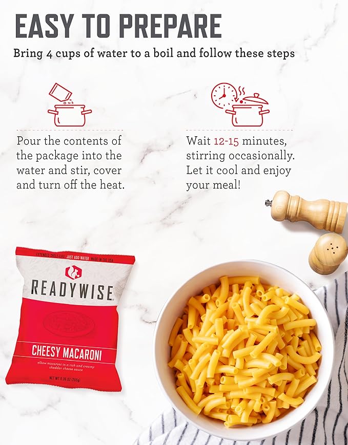 ReadyWise Emergency Food Supply - 720 Servings, 6 Buckets, Freeze Dried & Dehydrated Package of Long Term Meals, Survival Kit for Camping, Prepper Food Storage Supplies, up to 25 Year Shelf Life