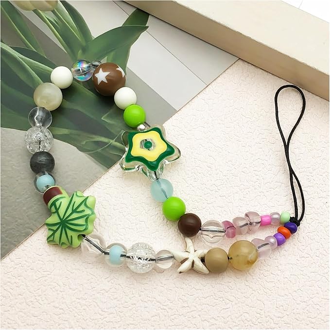 Beaded Camera Wrist Strap Cute Digital Camera Charm Lanyard Phone Chain Keychain Beaded Phone Lanyard Bag Charm