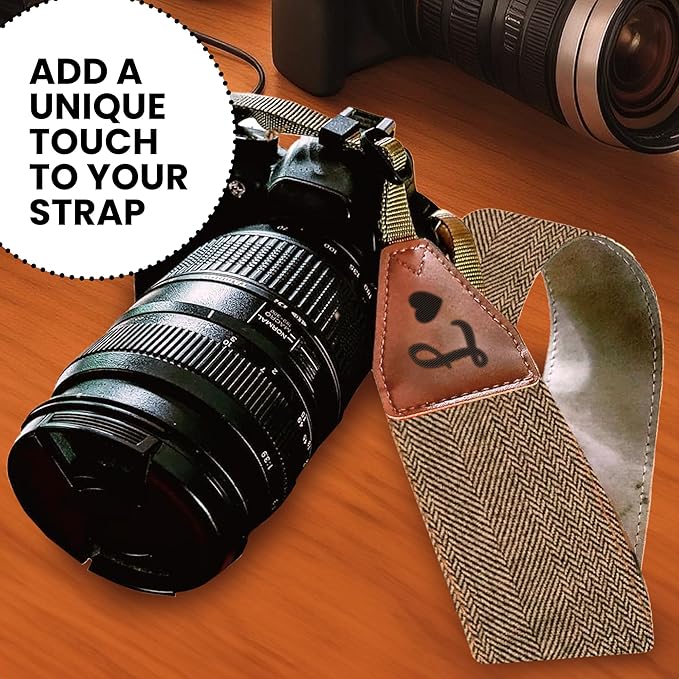 Art Tribute Camera Strap for All DSLR and Mirrorless Cameras. Add Your Name Or Initials Make It a Personalized Gift