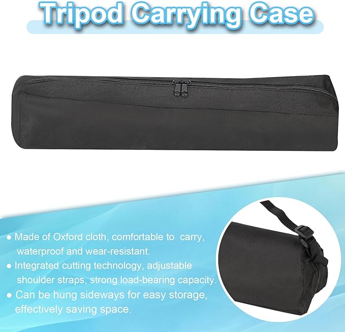 PATIKIL 20.47"x3.54" Tripod Carrying Case, 1Pack Oxford Cloth Padded Tripod Bag with Handles for Light Stands Tripod Photography Accessories, Black