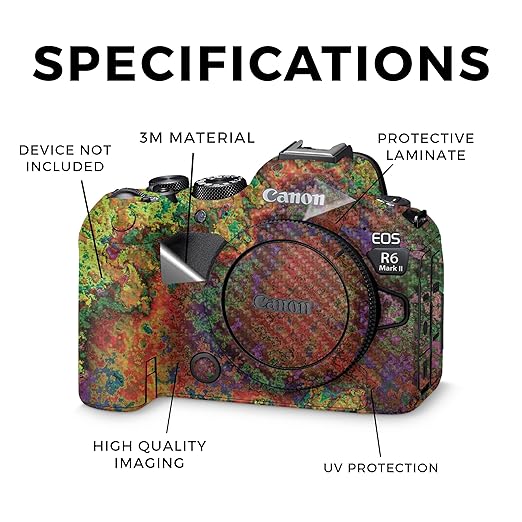 Carbon Fiber Camera Skin Compatible with Canon EOS R6 Mark II Camera (2022) - Rust - Premium 3M Vinyl Protective Wrap Decal Cover - Easy to Apply | Crafted in The USA by MightySkins