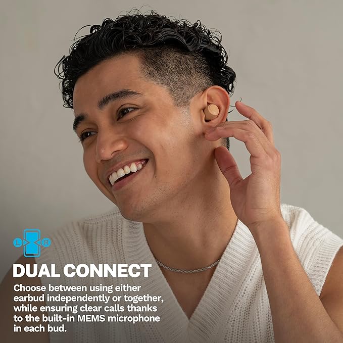 JLab Go Air Pop+ Tones True Wireless Earbuds, in Ear Headphones, Bluetooth Earphones, 35H Playtime Ear Buds, Bluetooth Earbuds with Microphone, USB-C Charging Case, Dual Connect, EQ3 Sound, (728 N)