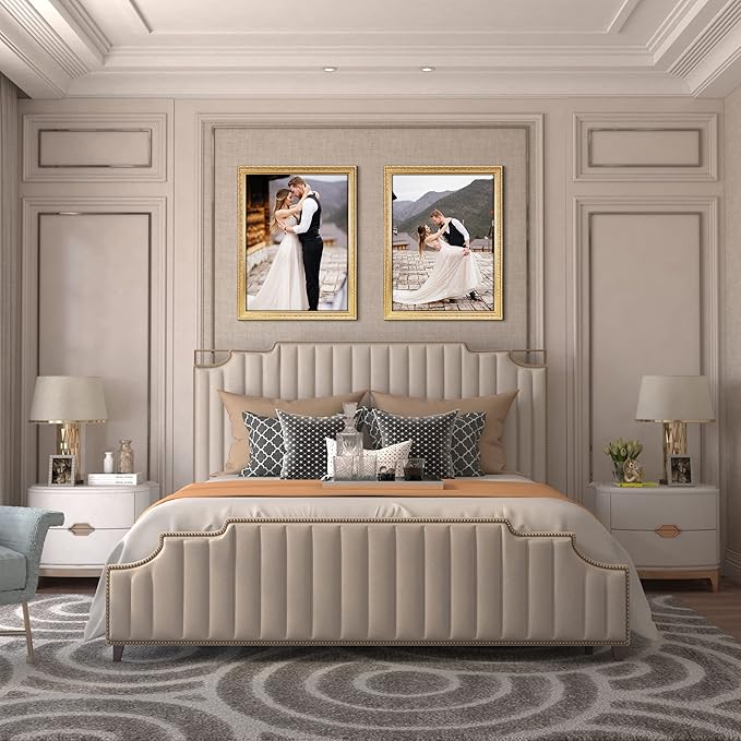 Edenseelake 18x24 Picture Frames Set of 2, Vintage Gold 18 x 24 Poster Frame for Wall Hanging Vertical and Horizontal