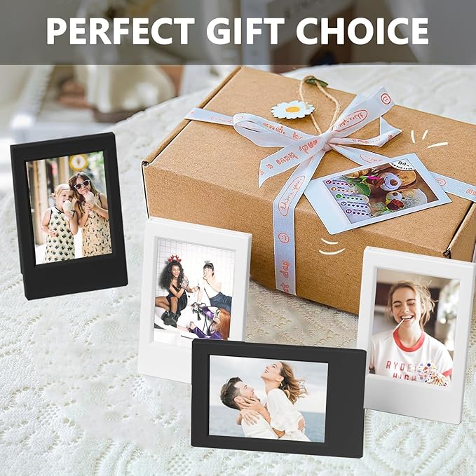 CAIYOULE Mini Picture Frame for Instax Mini 12/11/EVO/SE/8/7+/99 3'' Film-Classic for Polaroid 2.15x3.4 Photo Frame (10 Pack)