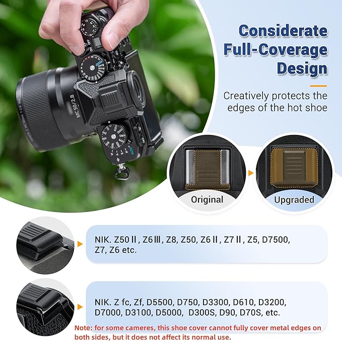 4PCS Upgraded Camera Hot Shoe Cover Protector Cap with Full Coverage Design for Nikon Z5II Z6III Z50II Z6II Z7II Z9 Z8 Zf Zfc Z7 Z6 Z5 Z50 Z5 II Z6 III Z50 II Z f P950 D5500 D7000 D5000 D3500 D750