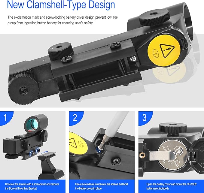 Astromania StarPointer Finderscope for Astronomical Telescopes Reflex Viewfinder, Red Dot Finder Scope Sight Telescope Accessories with Slide-in Bracket Compatible for Universal Dovetail Mounting Base