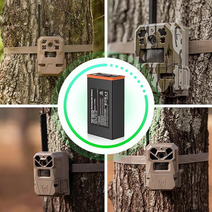 7200mAh Rechargeable Battery for Moultrie Edge Series Cellular Trail Camera, High Capacity Lithium-Ion Batteries Compatible with Moultrie Edge, Edge PRO, Edge 2,Edge 2 PRO
