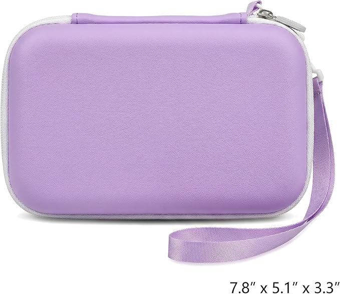 Kids Camera Case Compatible with Cimizi/for Dylanto/for Gofunly/for DUDUDRAGON/for HiMont Instant Print Cameras & Film Cameras, Shockproof Organizer with Removable Divider & Mesh Pockets