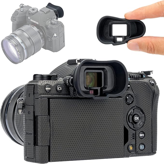 Soft Silicon Camera Viewfinder Eyecup Eye Cup Eyepiece Replacement for Olympus OM SYSYEM OM-1 Mark II & OM-1 EVF Eyeshade Protector Replaces Olympus EP-18