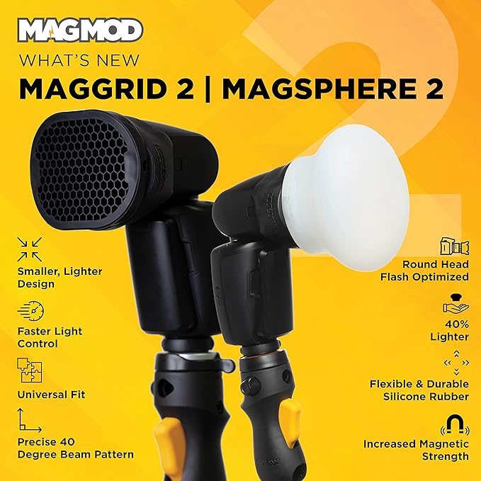 MagMod Professional Flash Kit 2, Photography Lighting Flash Diffuser Set, Magnetic Light Diffuser Attachments, Lightweight MagMod Modifiers, Superior Light Control
