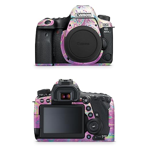 Glossy Glitter Camera Skin Compatible with Canon EOS 6D Mark II Camera (2017) - Magenta Wash - Premium 3M Vinyl Protective Wrap Decal Cover - Easy to Apply | Crafted in The USA by MightySkins