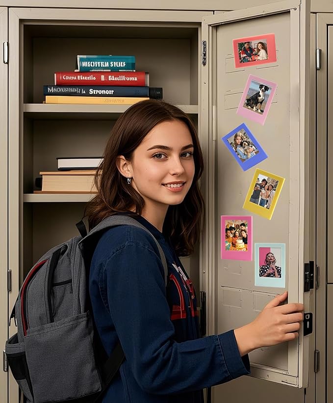 AG-UNICORN 10 Pack Magnetic 2x3 Picture Frames For Fujifilm Instax Mini Film, Cute Multiple Colorful Tiny Small 2 by 3 Inch Collage Photo Display Bulk Set For Refrigerator