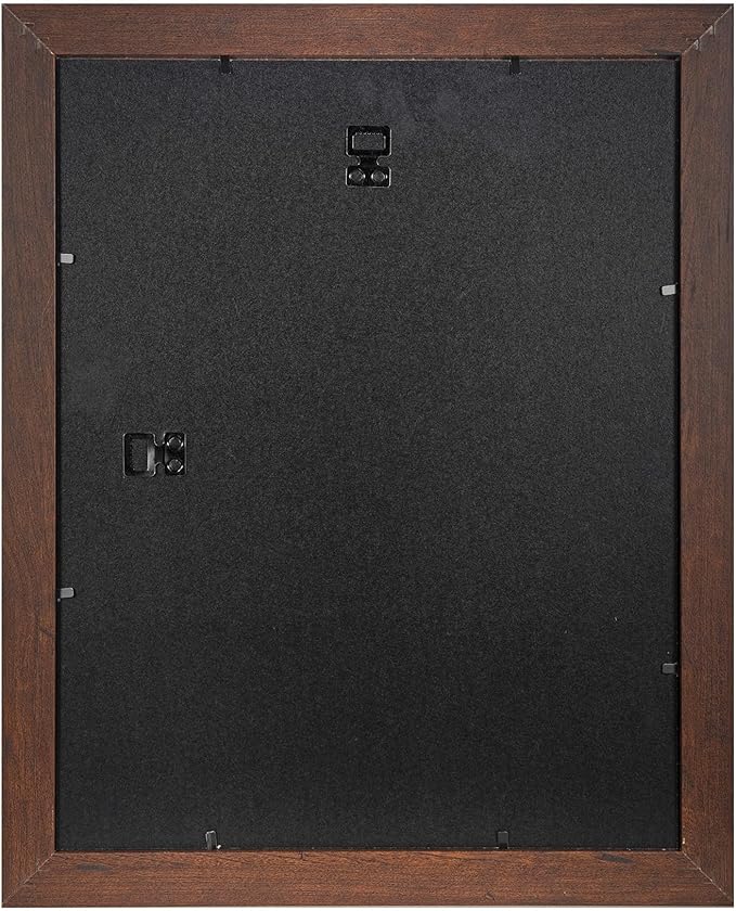 kennethan 11x14 Picture Frame Dark Brown 1 Pcs in 1 set Wooden Frame can Display 8x10 Picture with Mat or 11x14 Without Mat on the Wall for home decoration，holiday gift