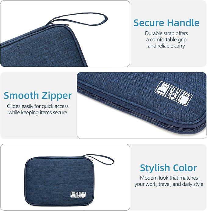 Electronics Organizer Travel Case,Travel Cable Organizer Pouch - Portable Storage Bag for Cord, Charger, Phone, Earphone, Electronic Accessories for Travel & Daily Use