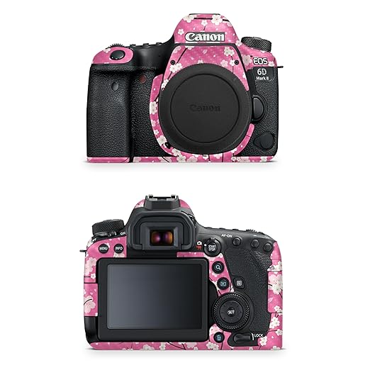Carbon Fiber Camera Skin Compatible with Canon EOS 6D Mark II Camera (2017) - Sakura Pink - Premium 3M Vinyl Protective Wrap Decal Cover - Easy to Apply | Crafted in The USA by MightySkins