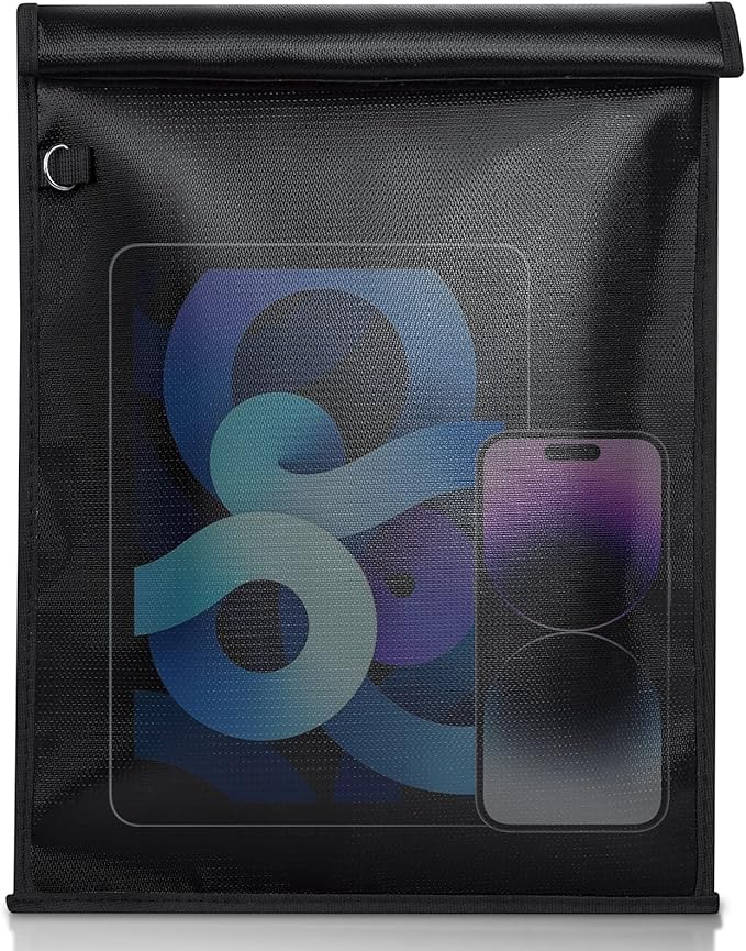 Faraday Bags for Tablets 10"x15"(1 Pack) Signal Blocking Faraday Cage, Cell Phone Signal Jammer, Anti-Tracking RFID Faraday Pouch, Blocking All Tpye of Signal Bag