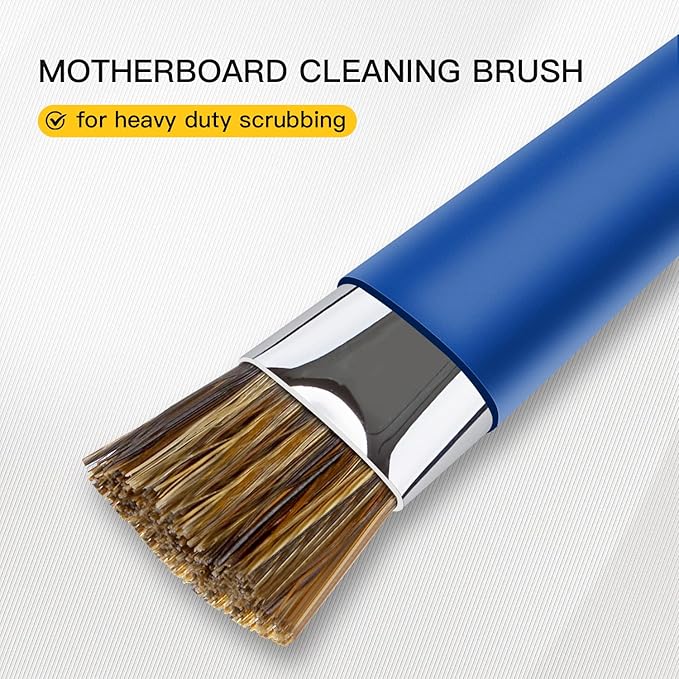 GTHUNDER 2pcs Phone Motherboard IC Cleaning Brush,Double Head Anti-Static ESD Safe Hard Brush,Motherboard Cleaning Tools Cleaning Brush for Computer, Mobile Phone,Watch Etc Circuit Board Cleaner-Blue