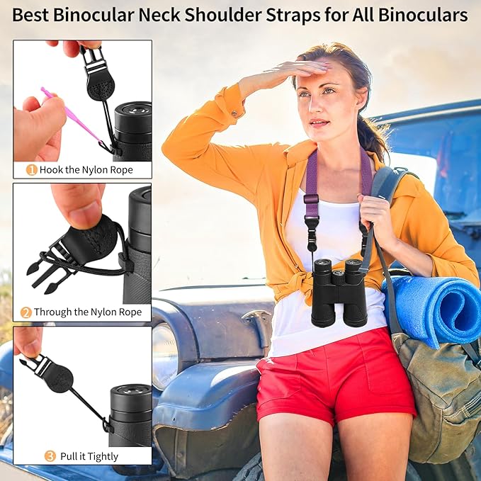 Adjustable Shoulder Strap, Nylon Camera Strap, Comfortable Neck Strap for iPad, Cellphone Tablet, Camera, Laptop, Binocular, Luggage Bag (Dark Purple Universal Lanyard)