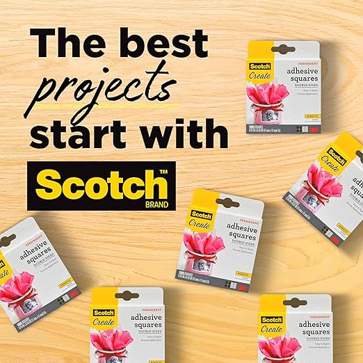 Scotch Photo Splits, Double-Sided Adhesive Squares, Acid-Free, Photo Safe, 1000 Count (Pack of 6)