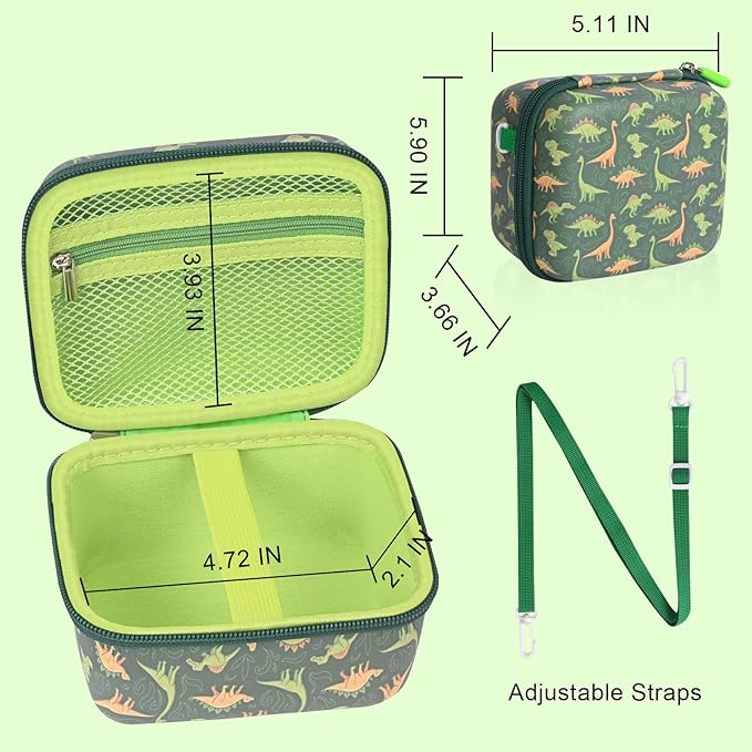 Kids Instant Print Camera Case Compatible with Fujifilm Instax Mini 12 Dylanto/Gofunly/DUDUDRAGON/ESOXOFFORE Kids Camera, Prints Paper Water Color Pen Storage Case Birthday Gift