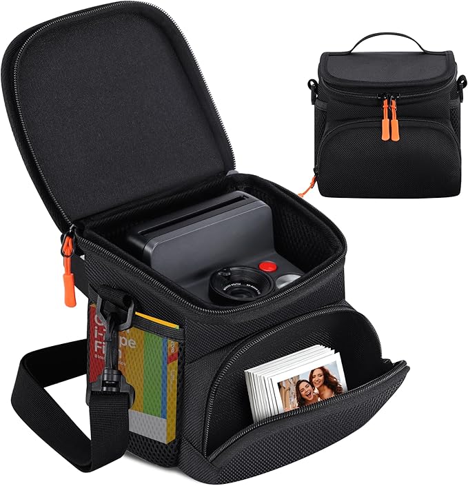 KANG YU Camera Sling Bag Compatible with Polaroid Now+ Generation 3rd/2nd/1st I-Type, Crossbody Camera Bag Compatible with Polaroid Now Instant Camera, Camera Carrying Case with Adjustable Strap