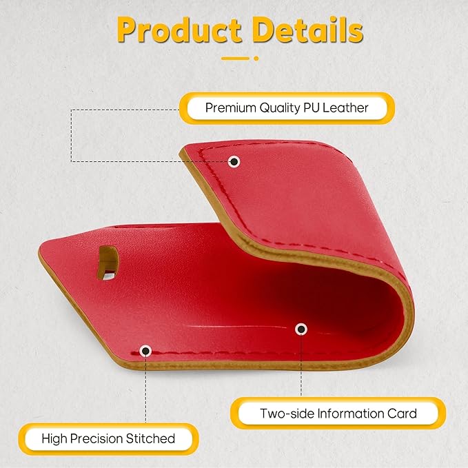 Travelambo 12 Pack Luggage Tags for Suitcases Privacy Protection Bag Tags Faux Leather Travel Accessories Essential, Deep Red
